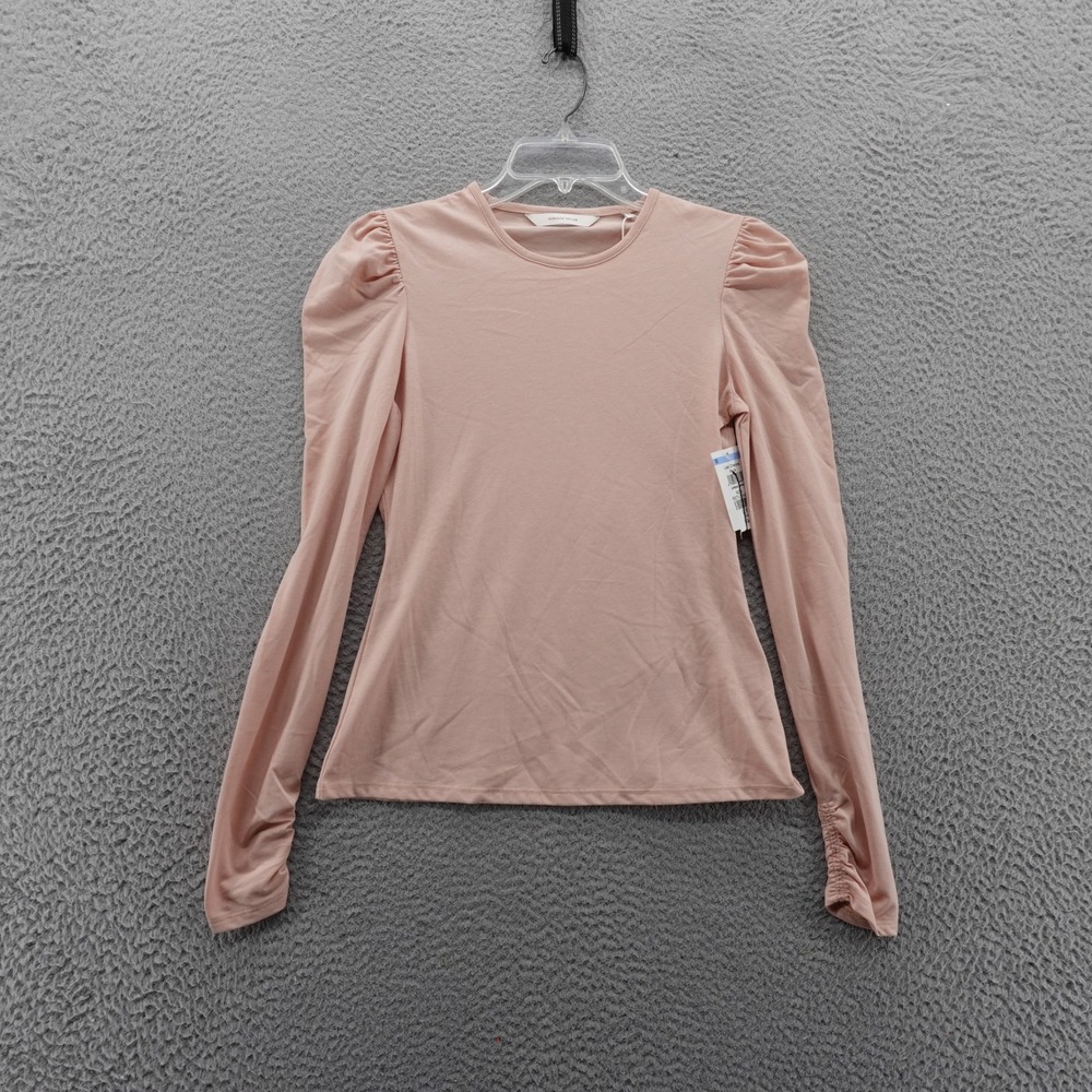 Rebecca Taylor‎ Blush Pink Puff Sleeve Ruched Cuff Knit Top XS